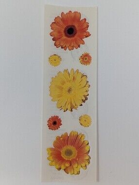 Sandylion Stickers Gerbera Daisy Flowers Vintage